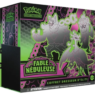 coffret pokémon ETB dresseur d’elite fable nébuleuse avec accessoires